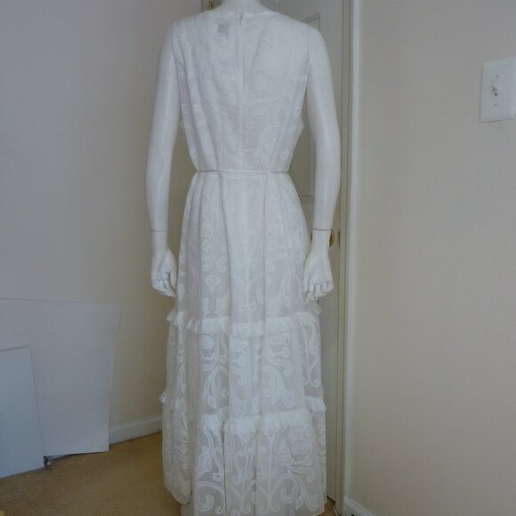 Marchesa Rosa Calla Embroidered Tiered Maxi Dress - Picture 15 of 16